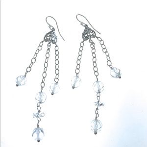 Herkimer diamond heart earrings 925 Silver